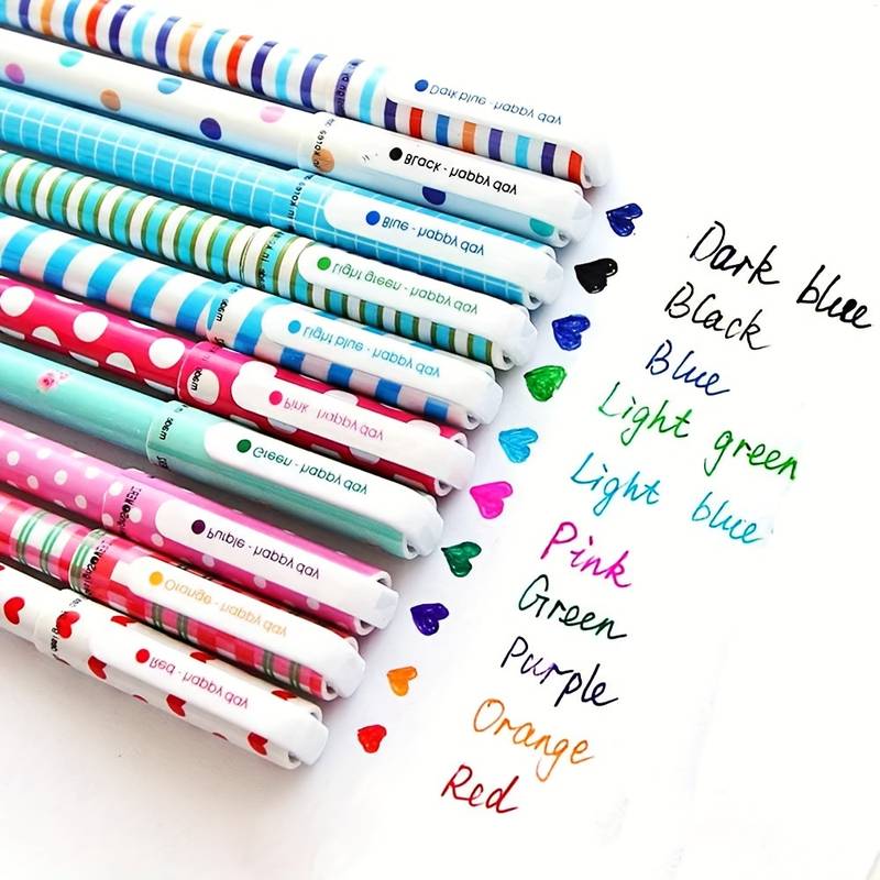Cute Colored Pens Luminous Color Ink Pens Bullet Multicolor - Temu